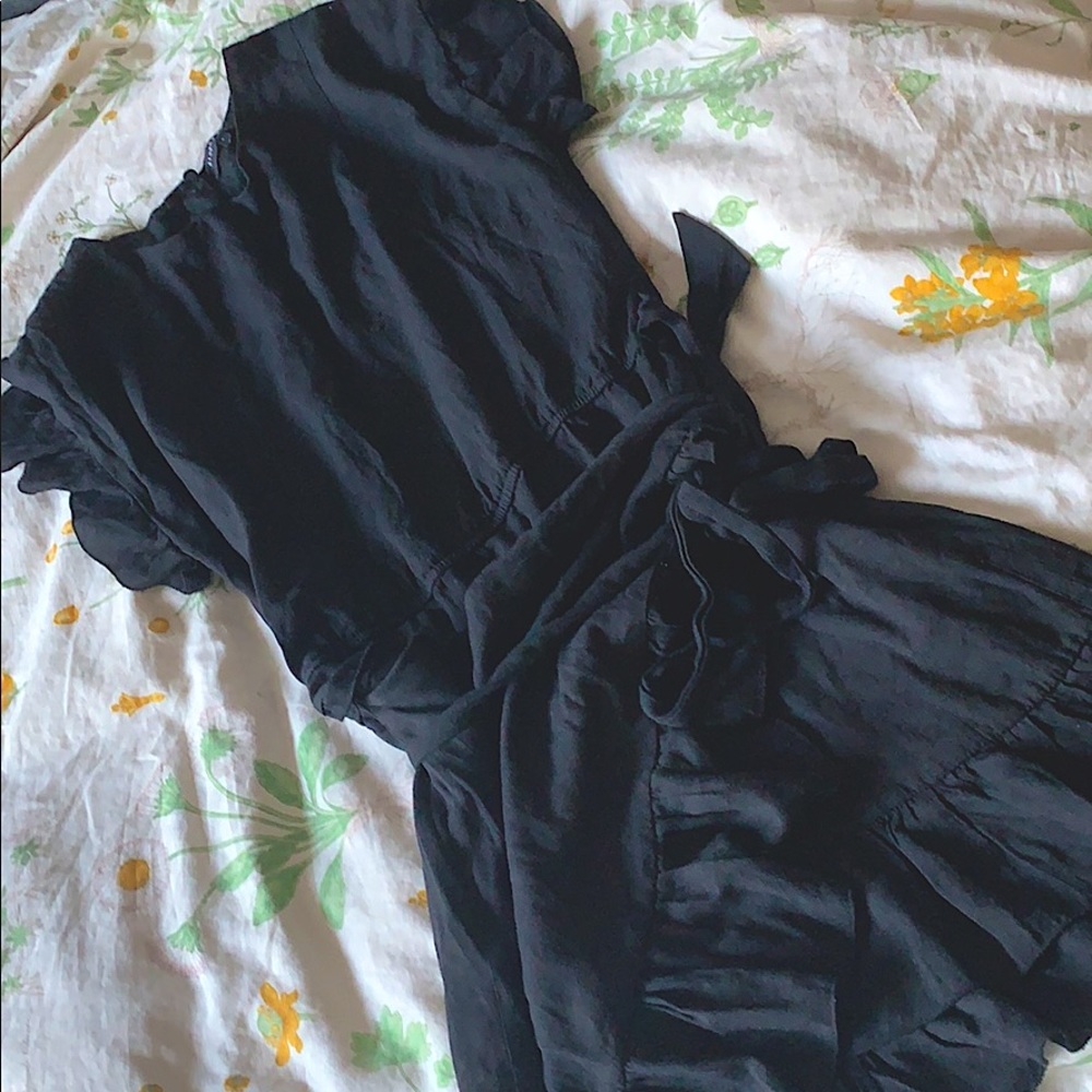 Cotton wrap mini dress